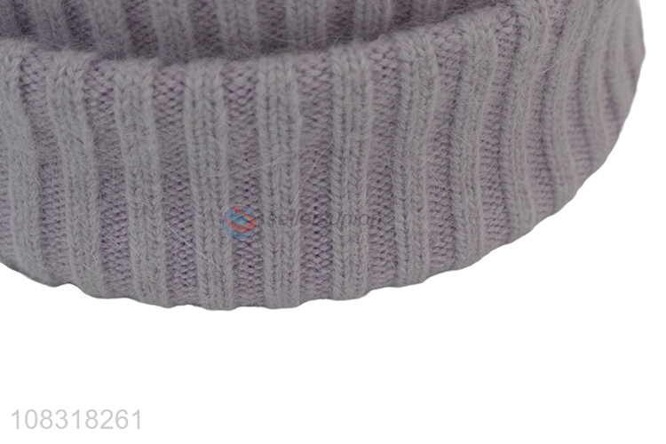 Factory wholesale purple creative cuffed cap knitted cap