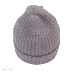 Factory wholesale purple creative cuffed cap knitted cap