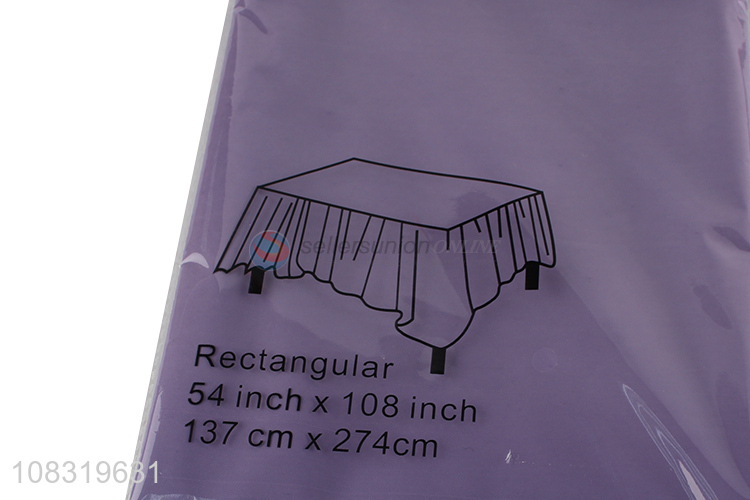 High Quality Pure Color Tablecloth Plastic Table Cover