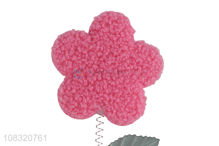 Hot selling cute flower headband plush hairbands for girls