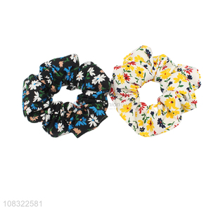 Good Sale Floral Printing Hair Ring Ladies Hair Tie