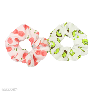 Custom Fruit Printing Elastic Hair Ring Fashion Scrunchies