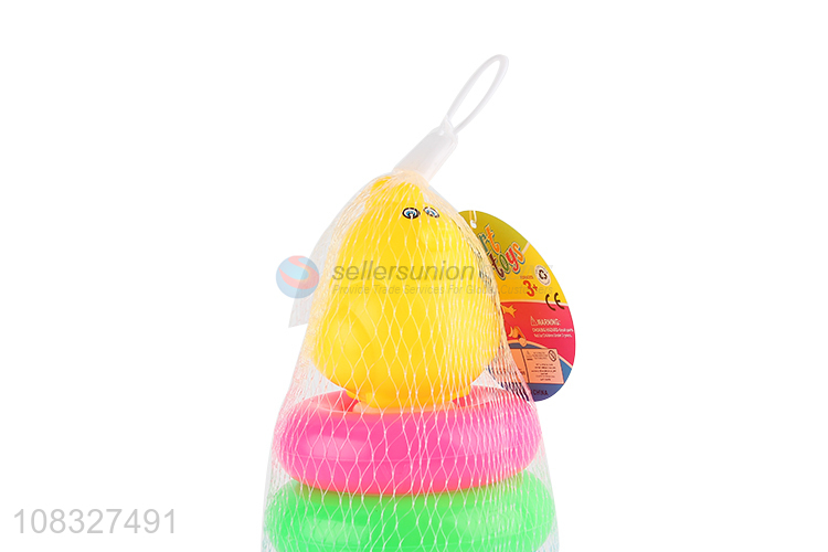 Factory direct sale rainbow tower ring games for children