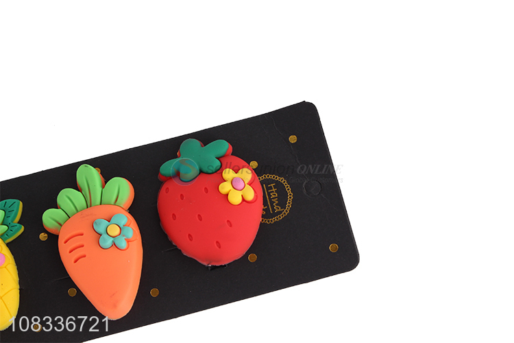 Good selling fruit shape cute girls hairpin set wholesale