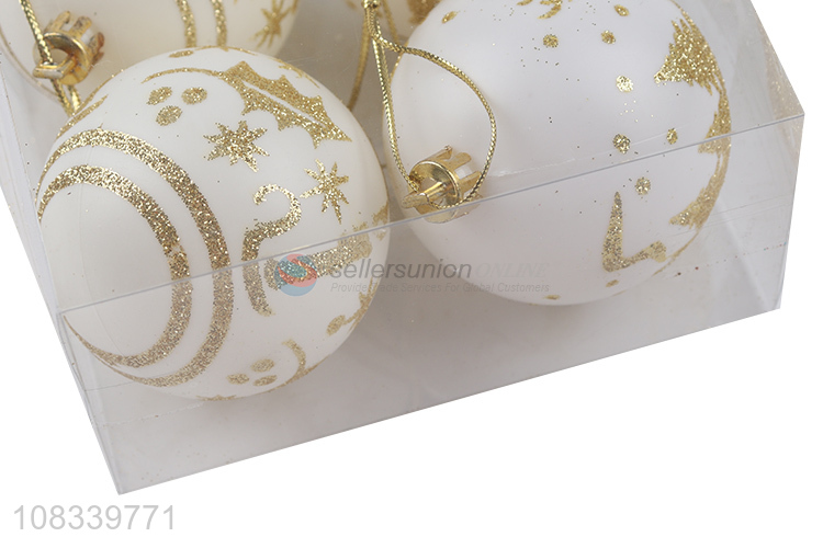 Factory Price 4 Pieces Christmas Decoration Hanging Christmas Ball Set