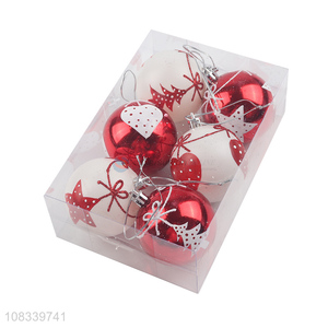 Fashion Style 6 Pieces Plastic Christmas Ball For Christmas Decoration