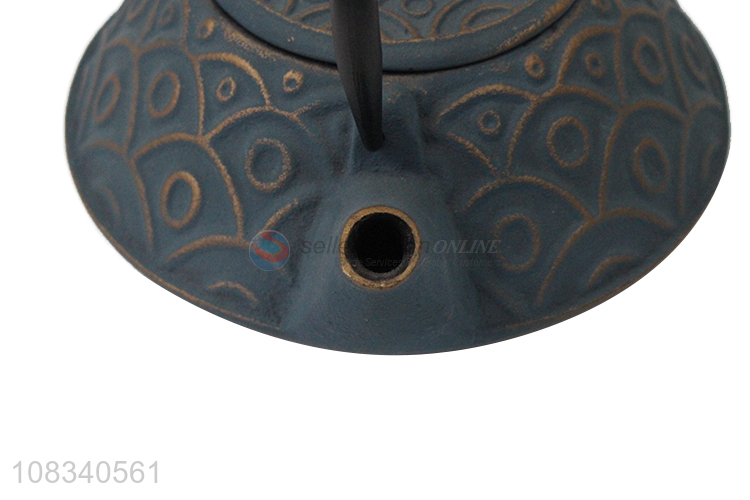 Top grade 0.8L Japanese cast iron tetsubin teapot fish scale pattern