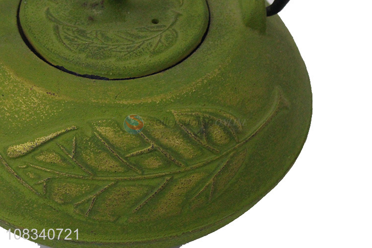 Wholesale 1.3L Chinese teapot cast iron tea kettle with leaf pattern