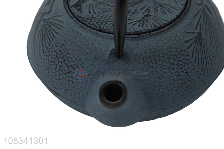 High quality 0.6L cast iron teapot with metal infuser loop handle