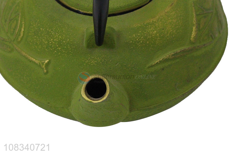 Wholesale 1.3L Chinese teapot cast iron tea kettle with leaf pattern