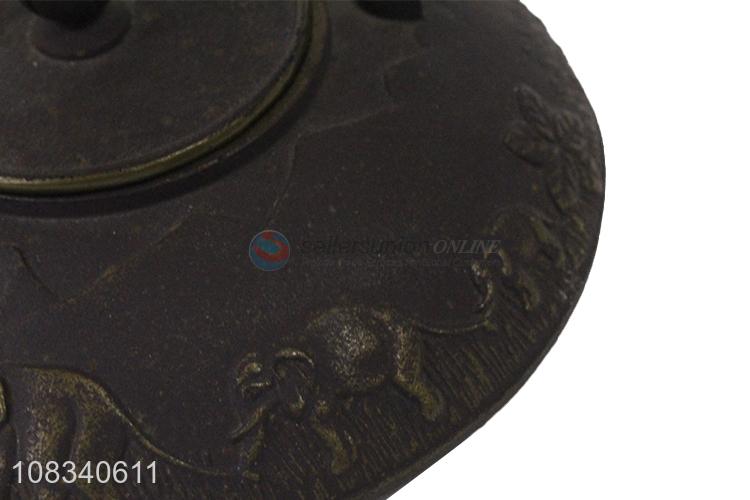 Good price 1.1L cast iron teapot with flower and elephant pattern