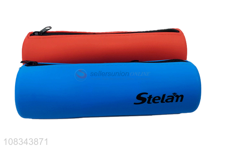 High Quality Cylindrical Pencil Case Silicone Pencil Bag