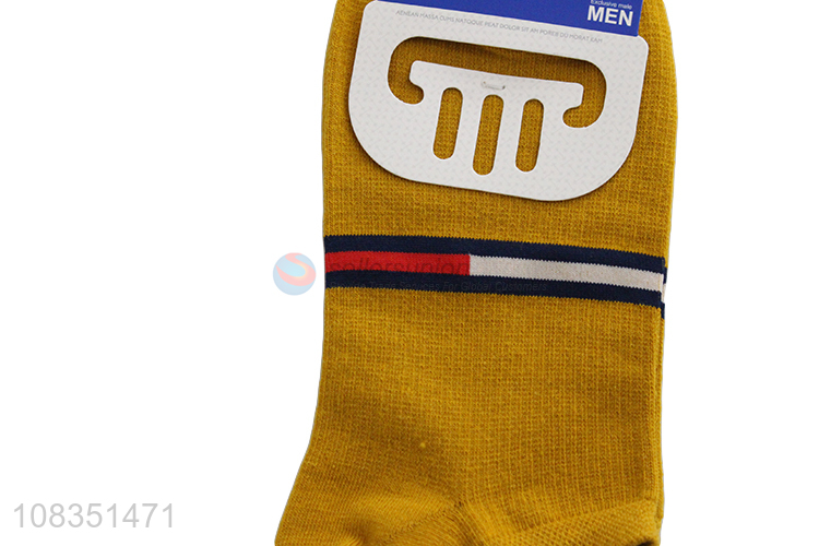 Hot selling mens boat socks non-slip cotton short socks for men