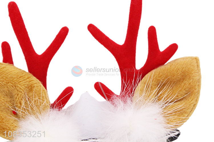 Creative Design Elk Antler Design Hair Clip For Christmas Decoration