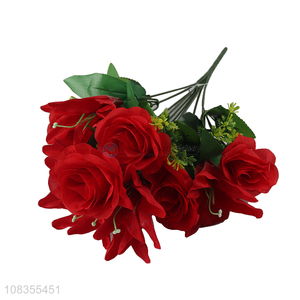 Hot selling artificial flower rose lily combination bouquet