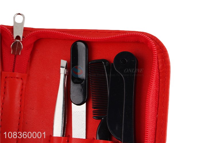 Factory price 7 pieces manicure set stainless steel nail file set