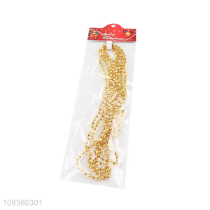 Yiwu market golden bead chain Christmas party decoration pendant