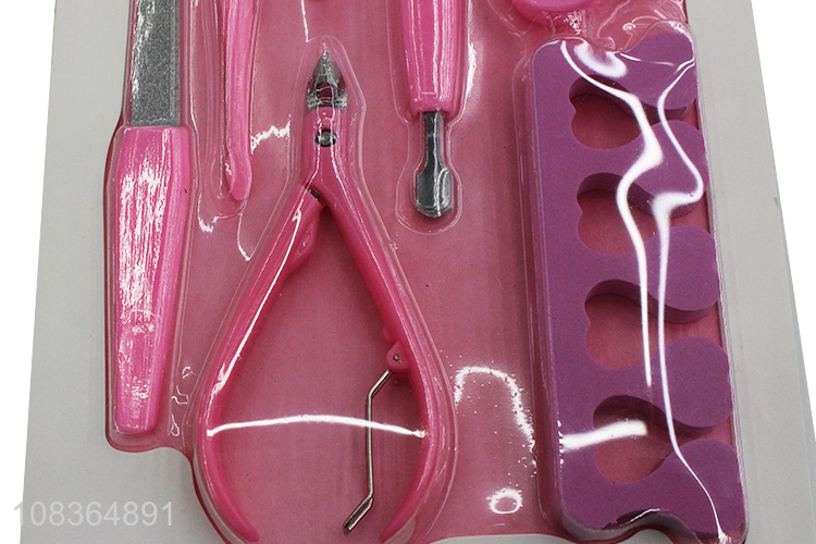 New arrival 7 pieces manicure pedicure set stainless steel nail clipper set