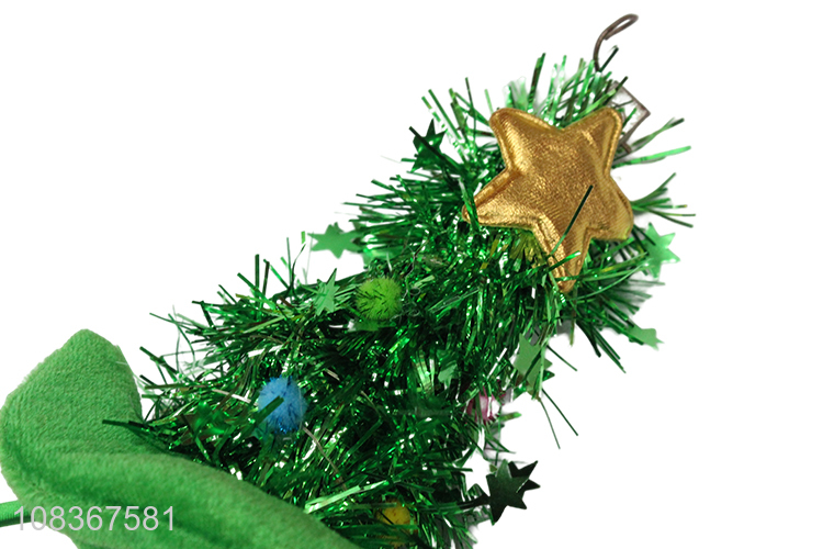 China wholesale green Christmas style hair hoop for party decoration