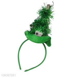 China wholesale green Christmas style hair hoop for party decoration