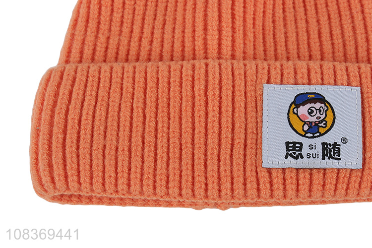 China wholesale cute kids winter knitted hats beanies hat