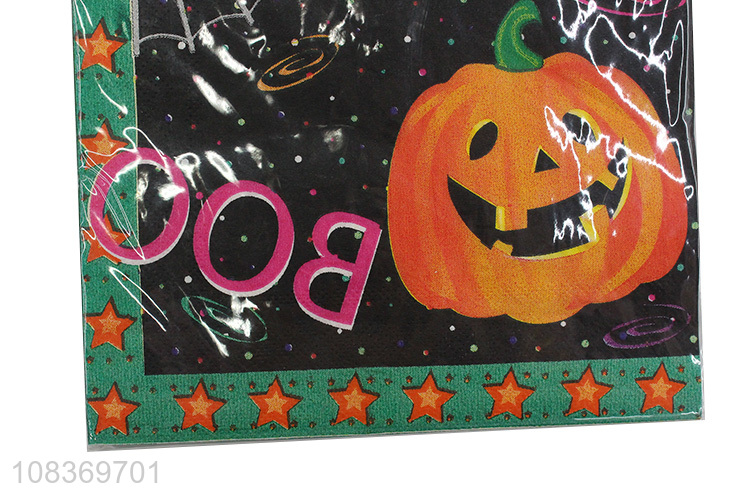 Good wholesale price creative paper napkins Halloween party supplies