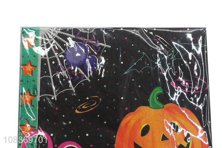 Good wholesale price creative paper napkins Halloween party supplies