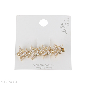 Good quality star shape decorative hair clip for women