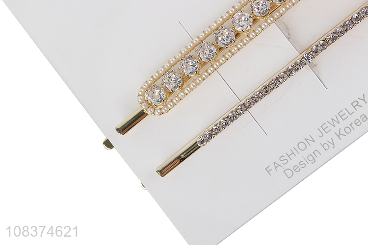 Latest design fashion women hairpin with diamond