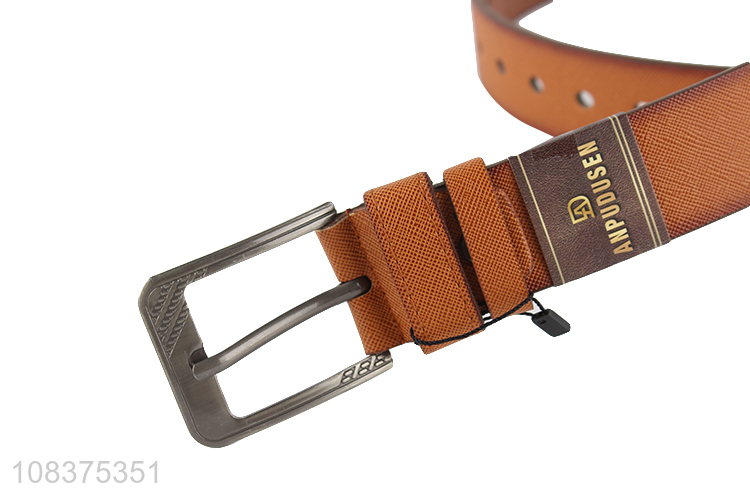 New arrival men's belts stitched microfiber leather everyday belt