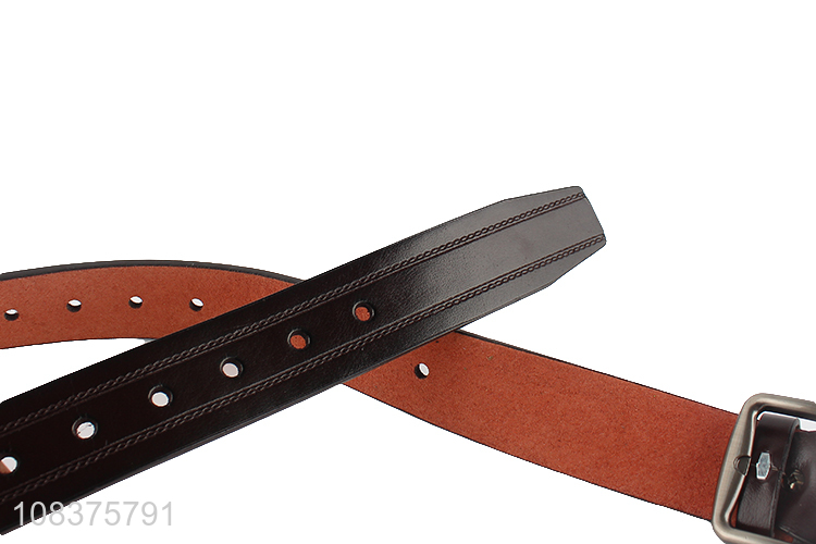 New arrival single prong buckle belt faux leather belt for men