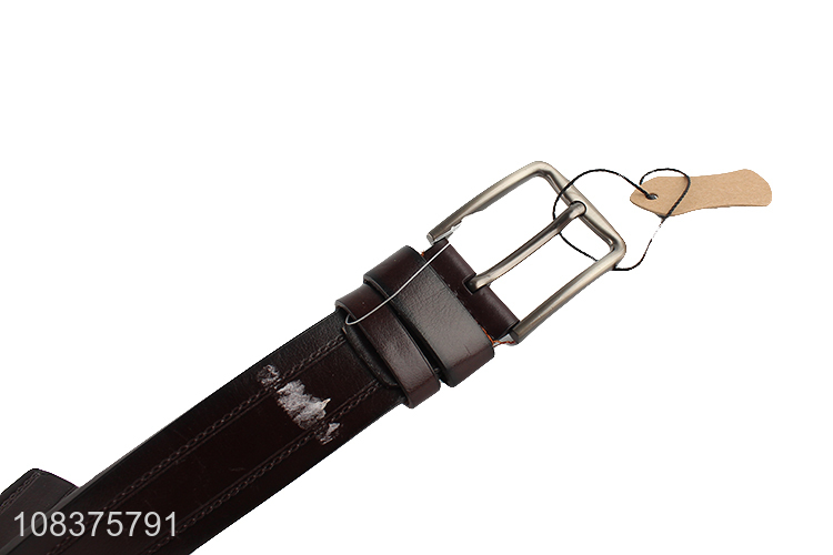 New arrival single prong buckle belt faux leather belt for men