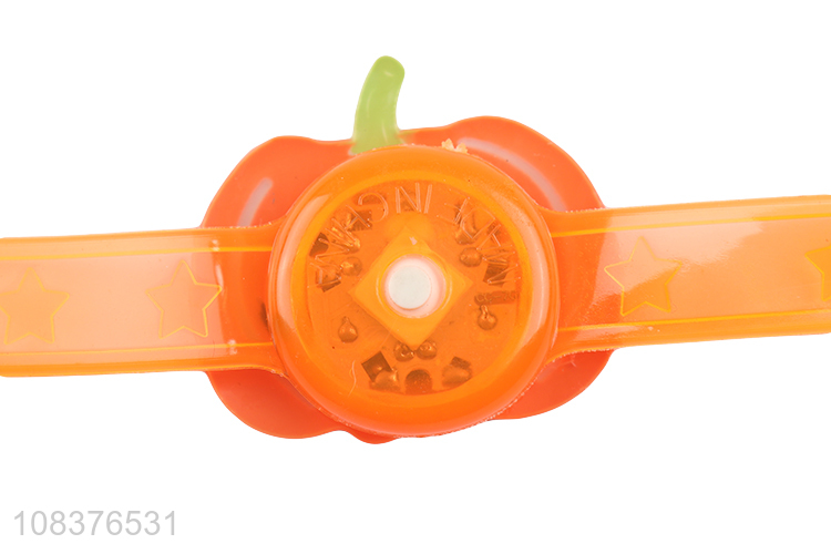 Yiwu wholesale pumpkin shaped watch kids halloween glowing watch