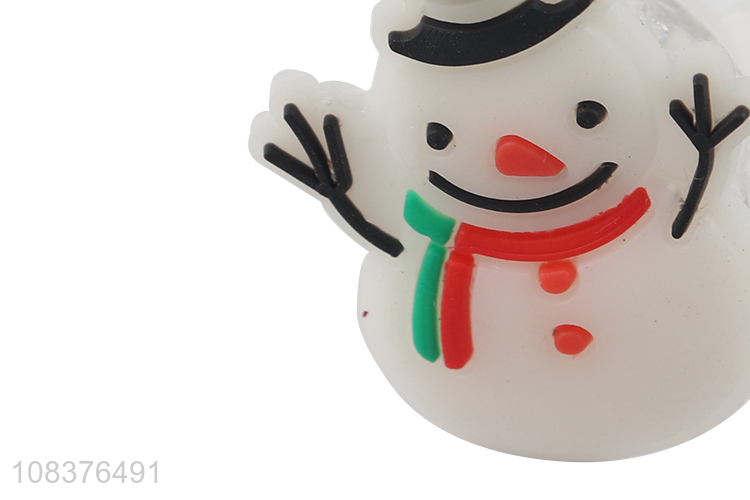 Top quality cute snowman finger ring glowing ring for sale