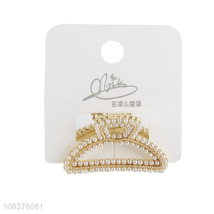 Hot Sale Alloy Hair Clip Fashion Claw Clip With Pearls