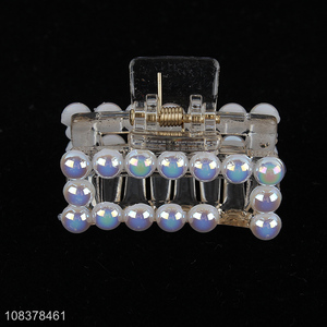 Good Sale Ladies Acrylic Claw Clip With Pearls