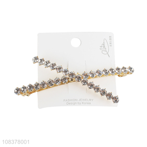 Hot Selling Rhinestone Barrette Spring Hair Clips