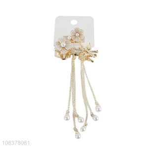 Fashion Design Alloy Claw Clip With Chain Tassel