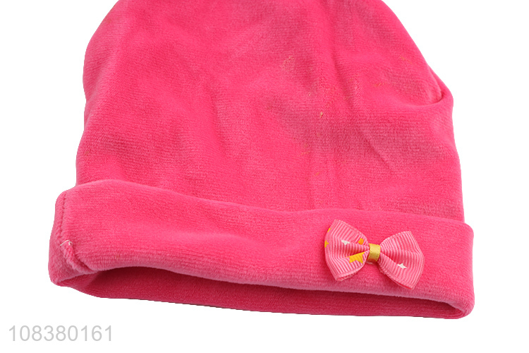 Custom Cute Bowknot Design Baby Hat Infant Beanie