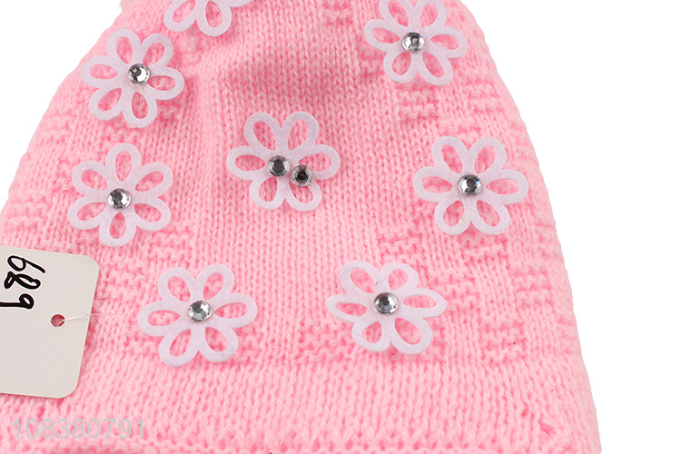 Hot Sale Baby Girls Earmuffs Hat Winter Hat Beanie