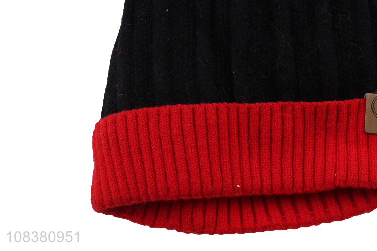 Best Quality Cute Knitted Hat With Pom Pom Ball For Kids