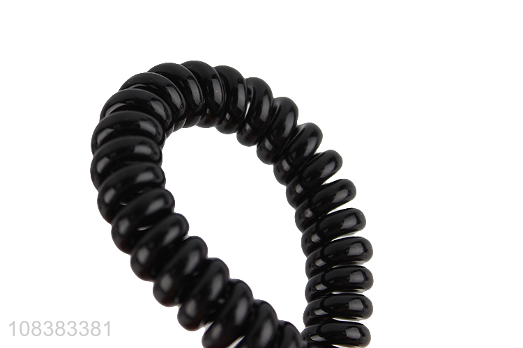 Yiwu market no crease coil hair ties elastic spiral hair ties