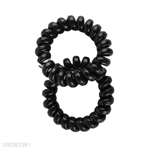 Factory supply no crease elastic spiral hair ties for thick hair