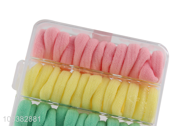 Wholesale candy colored terry cloth hair rings elastic hair ties