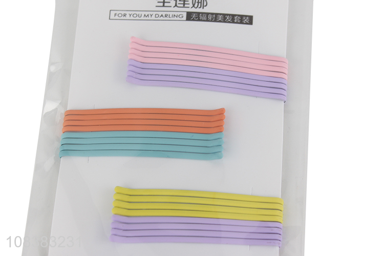 Factory supply 50 pieces colorful metal bobby pins for women thick hair