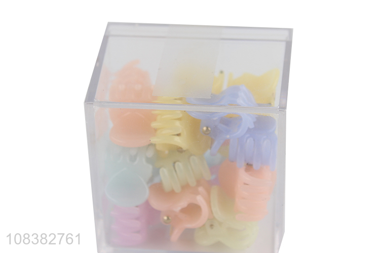 Wholesale jelly color mini hair claw clips for women girls kids baby