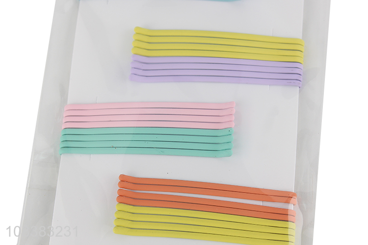 Factory supply 50 pieces colorful metal bobby pins for women thick hair