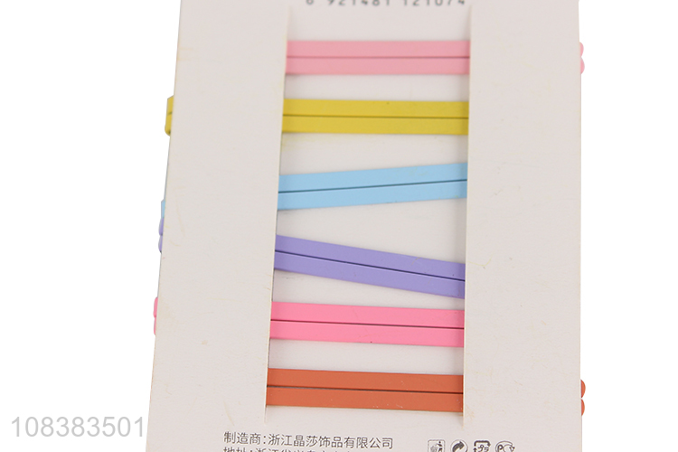 Wholesale frosted colorful metal bobby pins hairpins for women and girls