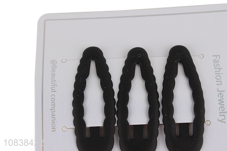 Factory price black simple hairpins girls fashion hairwear