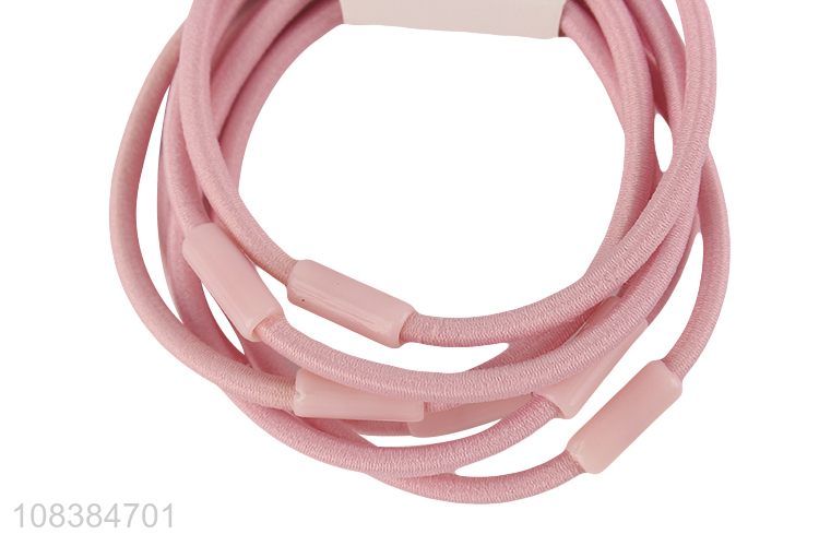 China market pink simple hair ring girls cute hair rope